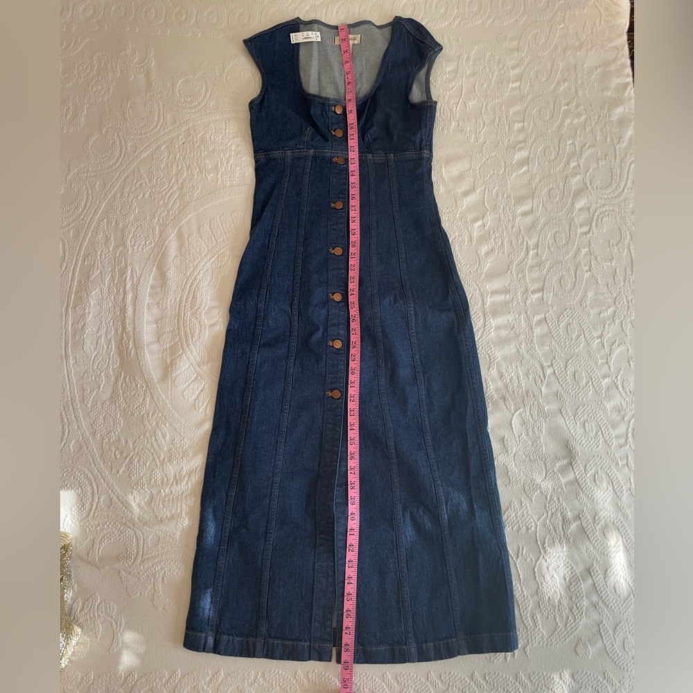 NWT Madewell Denim Square neck midi, Benton wash, 2